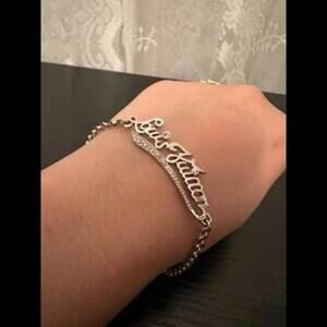 Signature Designer Script Chain Bracelet